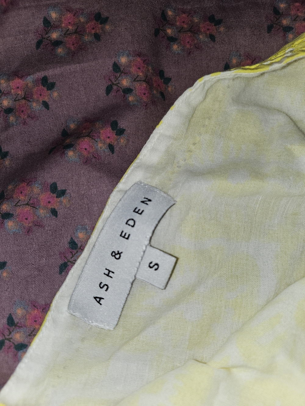 Ash & Eden 100% Cotton Women’s Yellow Floral Tie Crop Top with Pom Pom Detail - Picture 2 of 3